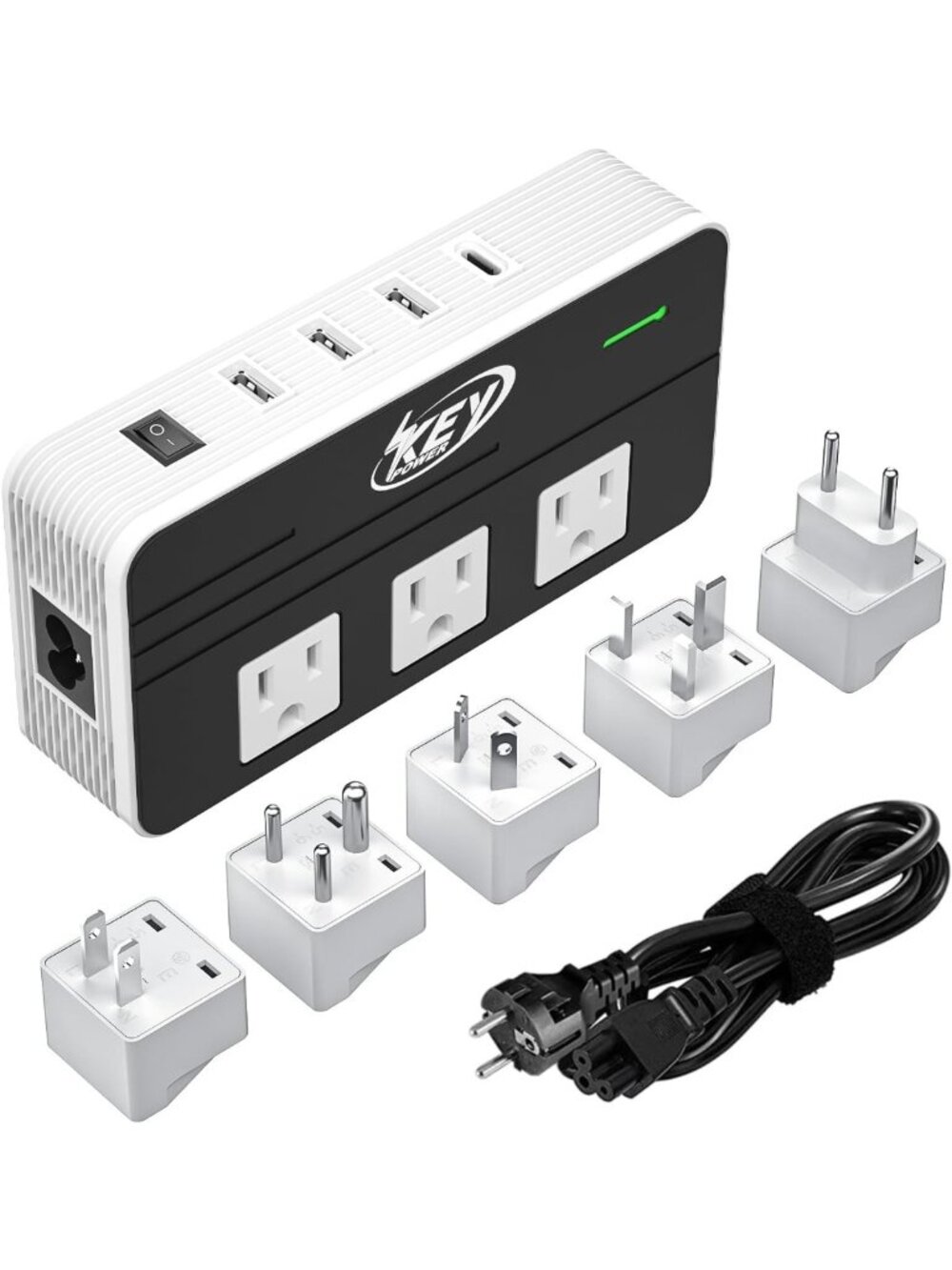 230W Step Down Voltage Converter 220V to 110V, Compact Power Adapter for Travel